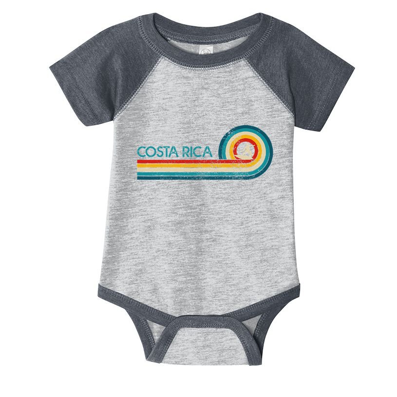Costa Rica Surf Vintage Beach Surfer Surfing Gift Infant Baby Jersey Bodysuit