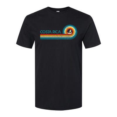 Costa Rica Surf Vintage Beach Surfer Surfing Gift Softstyle CVC T-Shirt