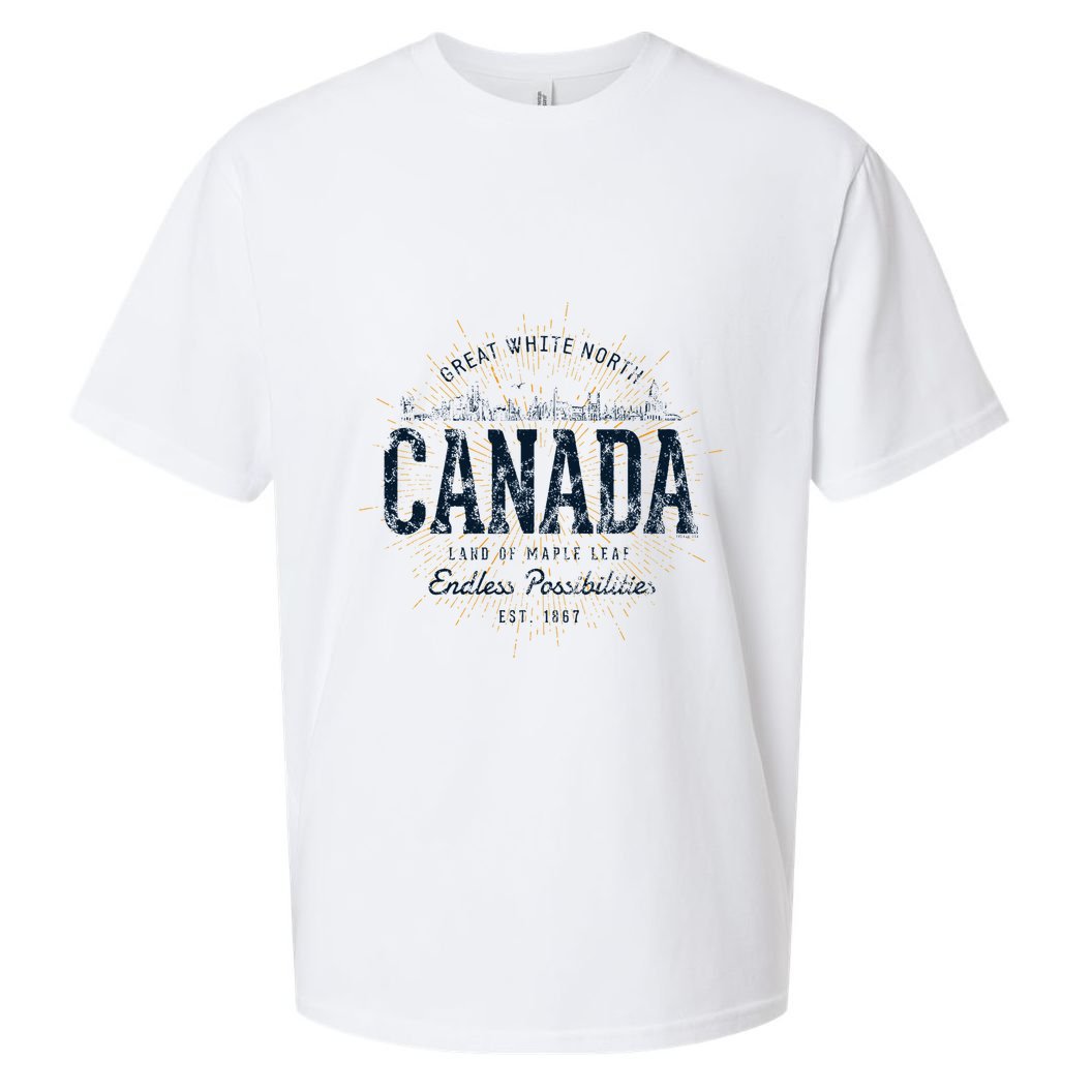 Canada Retro Style Vintage Canada Sueded Cloud Jersey T-Shirt
