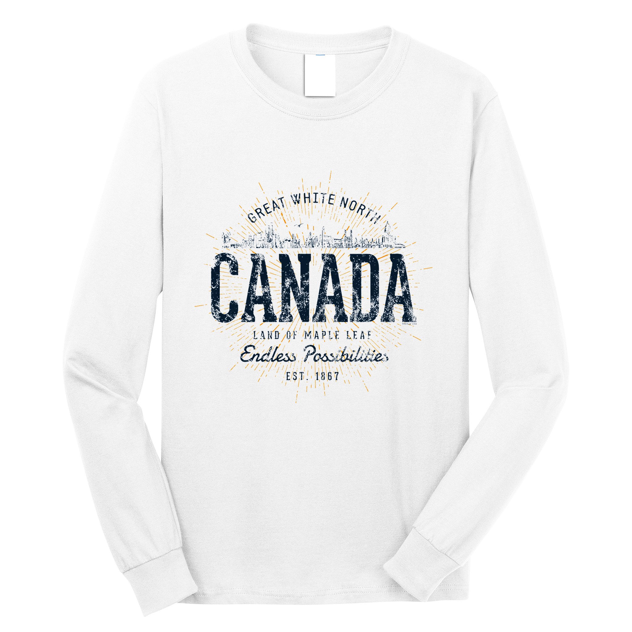 Canada Retro Style Vintage Canada Long Sleeve Shirt
