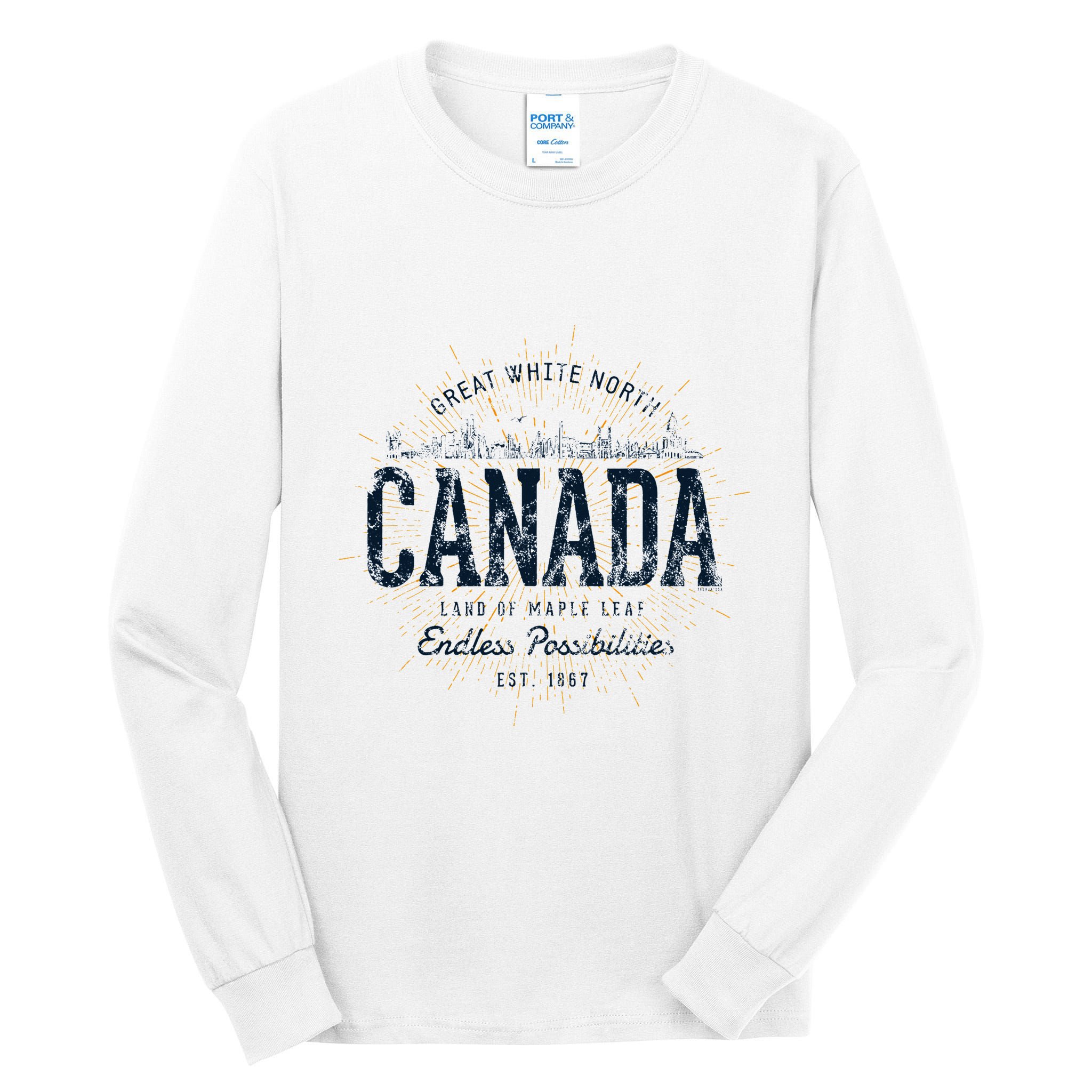 Canada Retro Style Vintage Canada Tall Long Sleeve T-Shirt