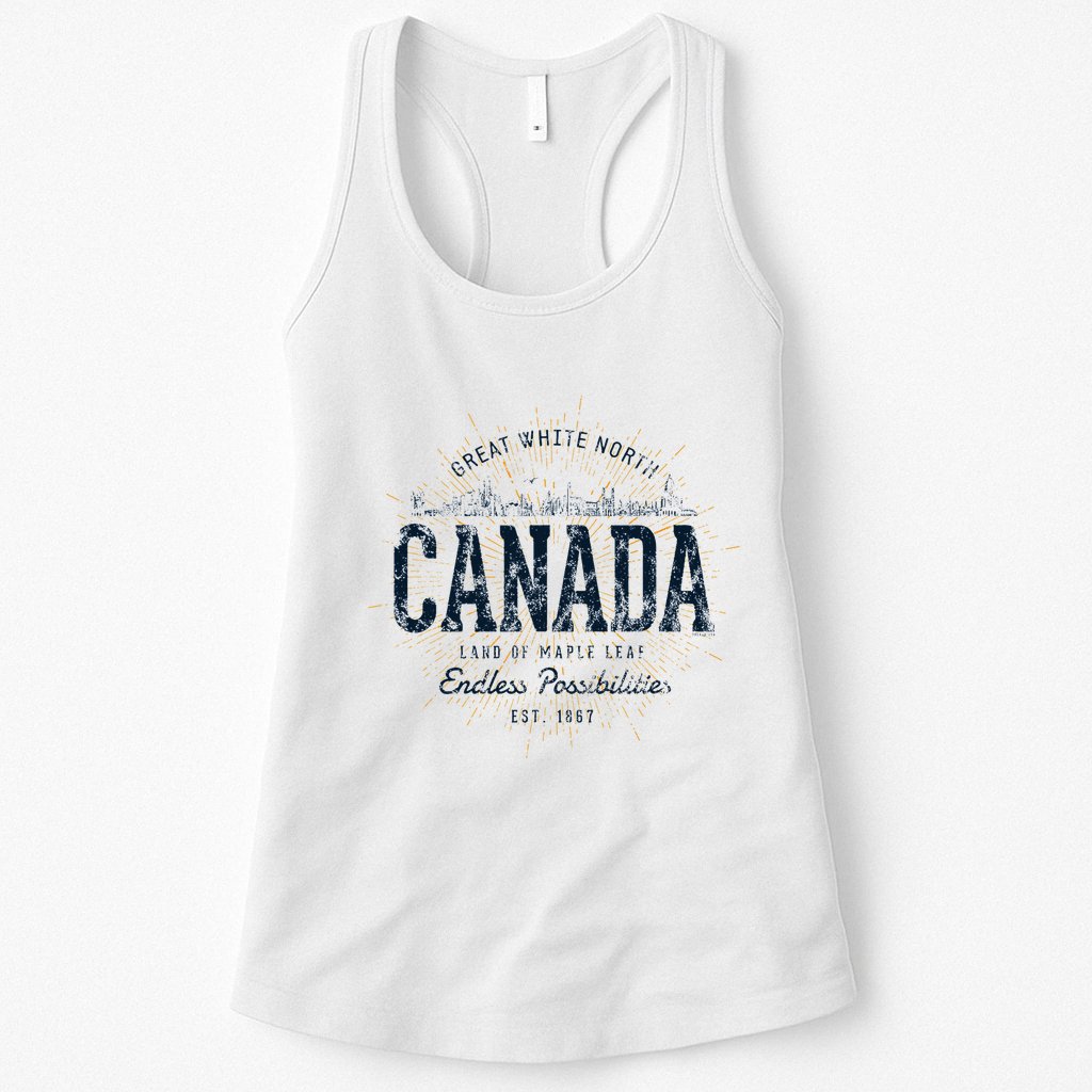 Canada Retro Style Vintage Canada Womens Tank Top