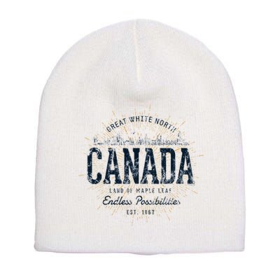 Canada Retro Style Vintage Canada Short Acrylic Beanie