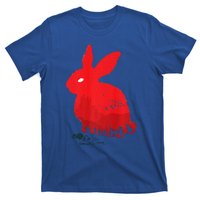 Cute Rabbit Silhouette Death Awaits Funny Halloween Premium T-Shirt