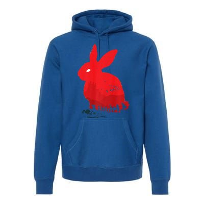 Cute Rabbit Silhouette Death Awaits Funny Halloween Premium Premium Hoodie