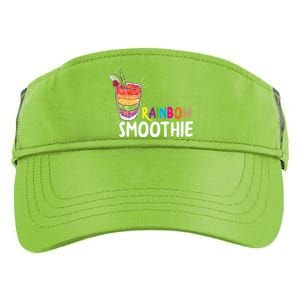 Cool Rainbow Smoothie Lgbtq Fruits Fitness Junkies Gift Adult Drive Performance Visor