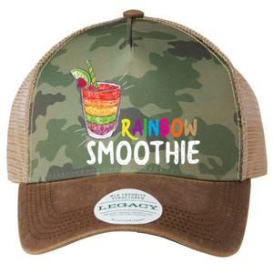 Cool Rainbow Smoothie Lgbtq Fruits Fitness Junkies Gift Legacy Tie Dye Trucker Hat