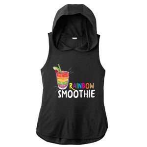 Cool Rainbow Smoothie Lgbtq Fruits Fitness Junkies Gift Ladies PosiCharge Tri-Blend Wicking Draft Hoodie Tank