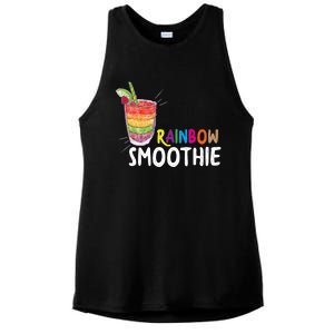 Cool Rainbow Smoothie Lgbtq Fruits Fitness Junkies Gift Ladies PosiCharge Tri-Blend Wicking Tank