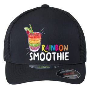 Cool Rainbow Smoothie Lgbtq Fruits Fitness Junkies Gift Flexfit Unipanel Trucker Cap