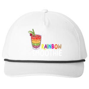 Cool Rainbow Smoothie Lgbtq Fruits Fitness Junkies Gift Snapback Five-Panel Rope Hat