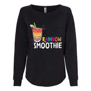 Cool Rainbow Smoothie Lgbtq Fruits Fitness Junkies Gift Womens California Wash Sweatshirt