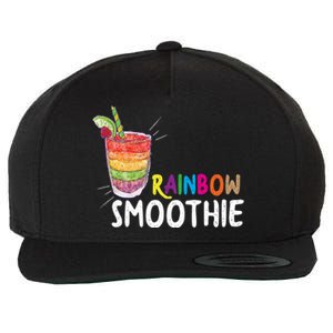 Cool Rainbow Smoothie Lgbtq Fruits Fitness Junkies Gift Wool Snapback Cap