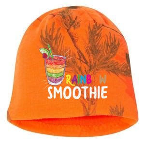 Cool Rainbow Smoothie Lgbtq Fruits Fitness Junkies Gift Kati - Camo Knit Beanie