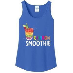 Cool Rainbow Smoothie Lgbtq Fruits Fitness Junkies Gift Ladies Essential Tank