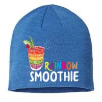 Cool Rainbow Smoothie Lgbtq Fruits Fitness Junkies Gift Sustainable Beanie