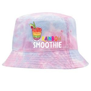 Cool Rainbow Smoothie Lgbtq Fruits Fitness Junkies Gift Tie-Dyed Bucket Hat