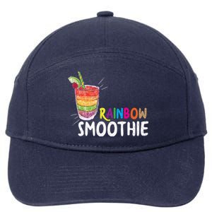 Cool Rainbow Smoothie Lgbtq Fruits Fitness Junkies Gift 7-Panel Snapback Hat