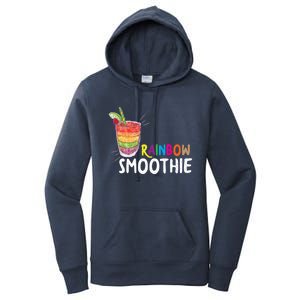 Cool Rainbow Smoothie Lgbtq Fruits Fitness Junkies Gift Women's Pullover Hoodie