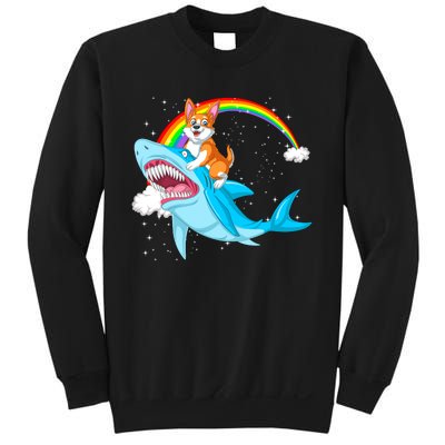 Corgi Riding Shark Sweatshirt