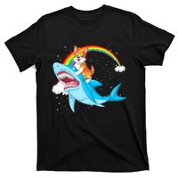 Corgi Riding Shark T-Shirt