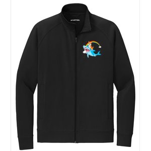 Corgi Riding Shark Stretch Full-Zip Cadet Jacket