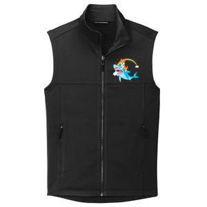 Corgi Riding Shark Collective Smooth Fleece Vest