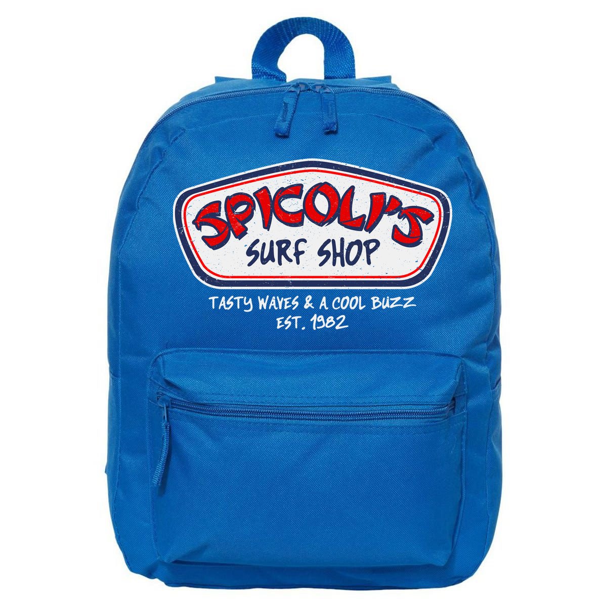 Cool Retro Spicoli’S Surf Shop Logo 16 in Basic Backpack