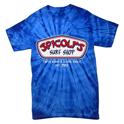 Cool Retro Spicoli’S Surf Shop Logo Tie-Dye T-Shirt