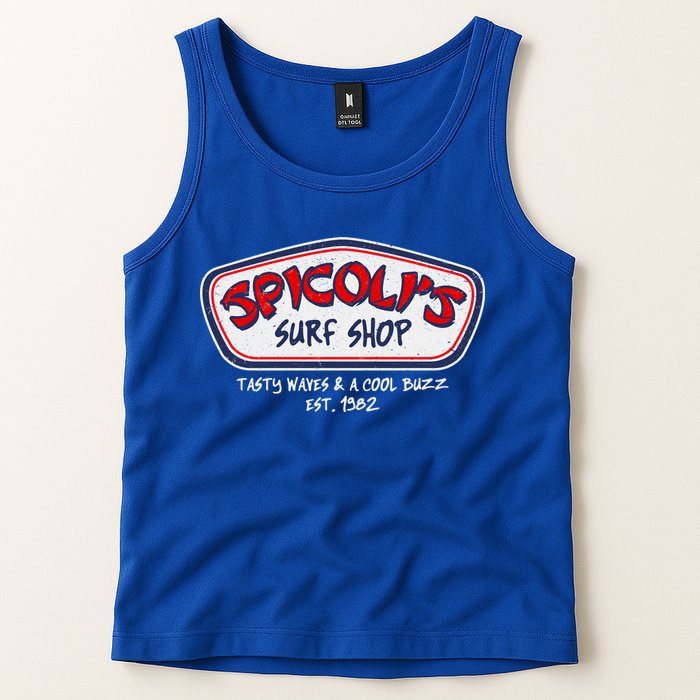 Cool Retro Spicoli’S Surf Shop Logo Tank Top