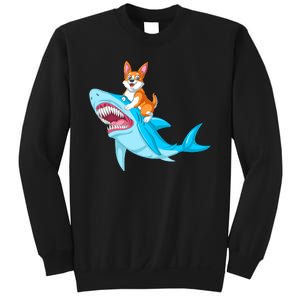 Corgi Riding Shark Sweatshirt