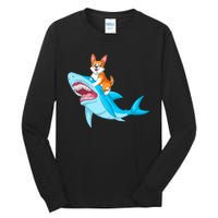 Corgi Riding Shark Tall Long Sleeve T-Shirt