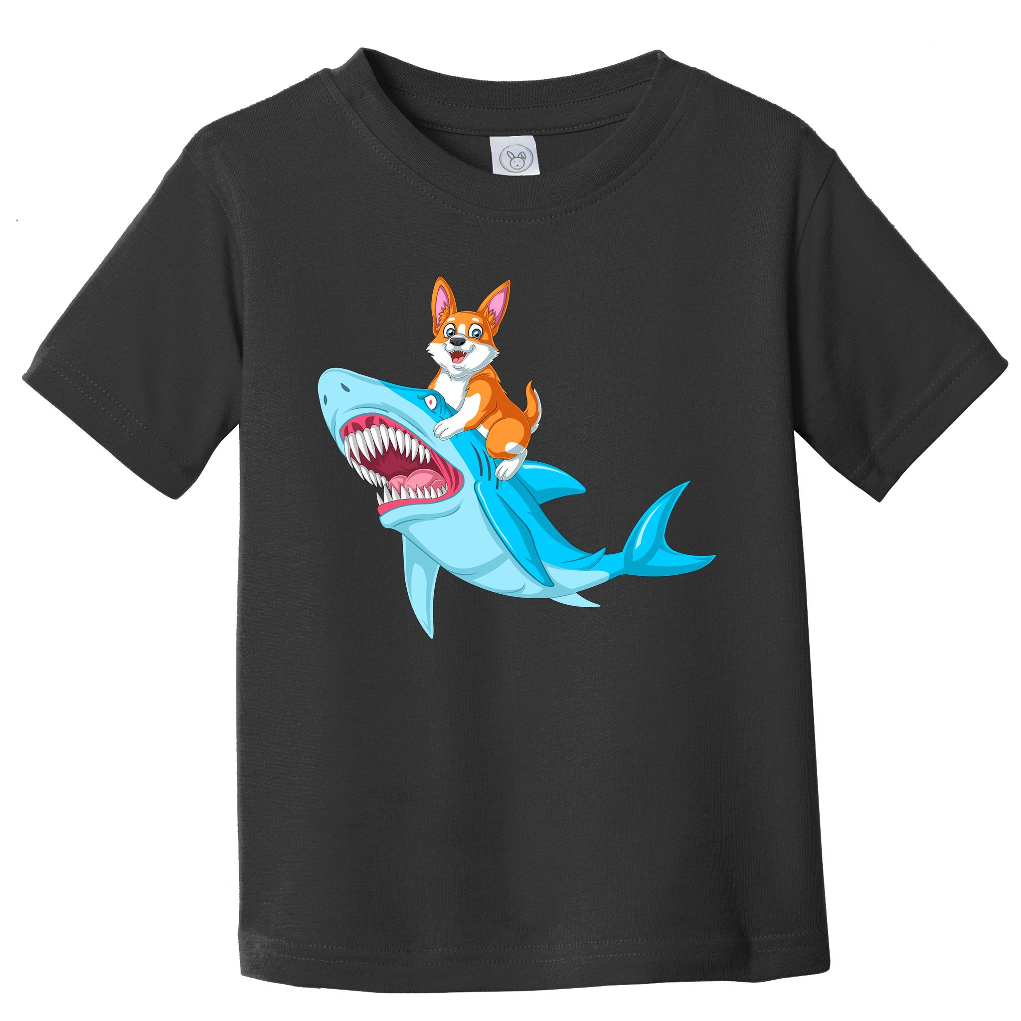 Corgi Riding Shark Toddler T-Shirt
