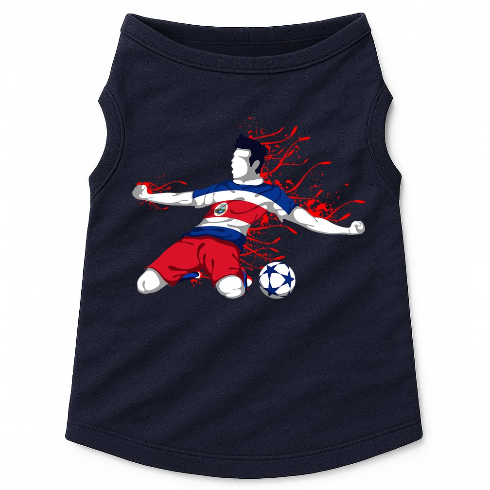 Costa Rica Soccer Costa Rican National Flag Football Lovers Doggie Tank
