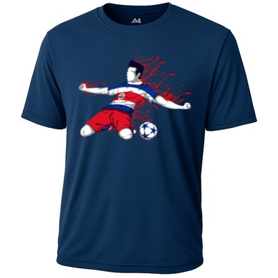 Costa Rica Soccer Costa Rican National Flag Football Lovers Performance Shirt