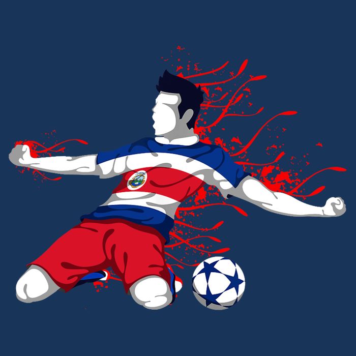 Costa Rica Soccer Costa Rican National Flag Football Lovers Cooling Performance Crew T-Shirt