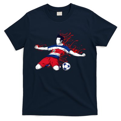 Costa Rica Soccer Costa Rican National Flag Football Lovers T-Shirt