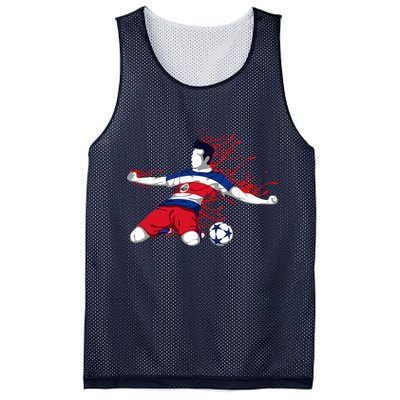 Costa Rica Soccer Costa Rican National Flag Football Lovers Mesh Reversible Basketball Jersey Tank