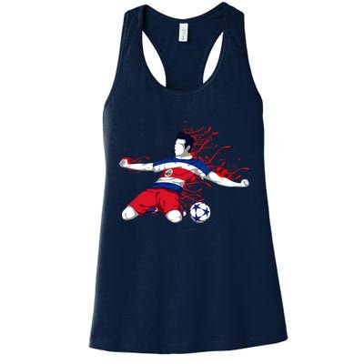 Costa Rica Soccer Costa Rican National Flag Football Lovers Womens Tank Top