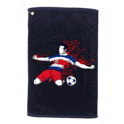Costa Rica Soccer Costa Rican National Flag Football Lovers Golf Towel