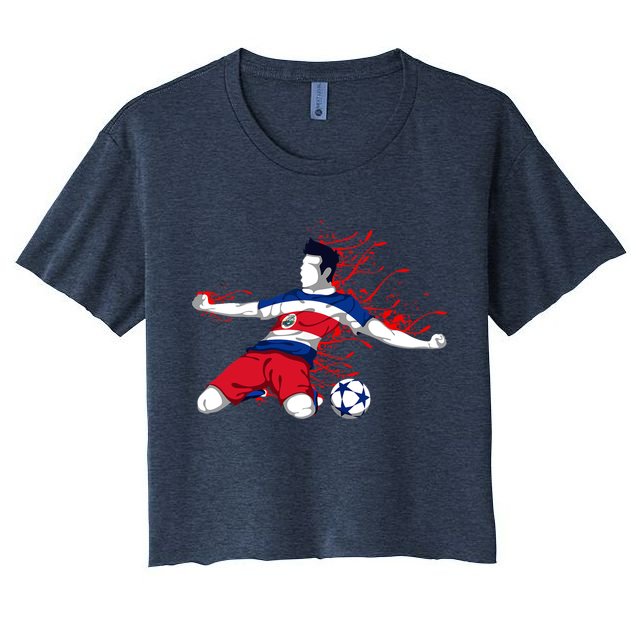 Costa Rica Soccer Costa Rican National Flag Football Lovers Crop Top