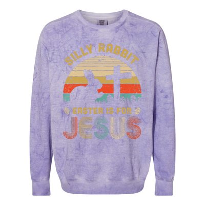 Christian Religious Silly Rabbit Easter Is For Jesus Colorblast Crewneck Sweatshirt