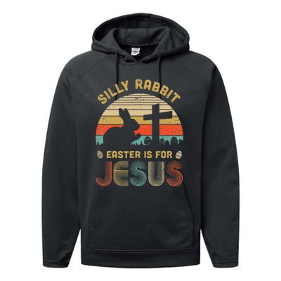 Christian Religious Silly Rabbit Easter Is For Jesus Performance Fleece Hoodie