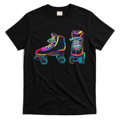 Colourfull Roller Skate Novelty Rollerskate Skating T-Shirt