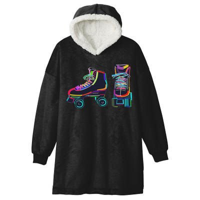Colourfull Roller Skate Novelty Rollerskate Skating Hooded Wearable Blanket