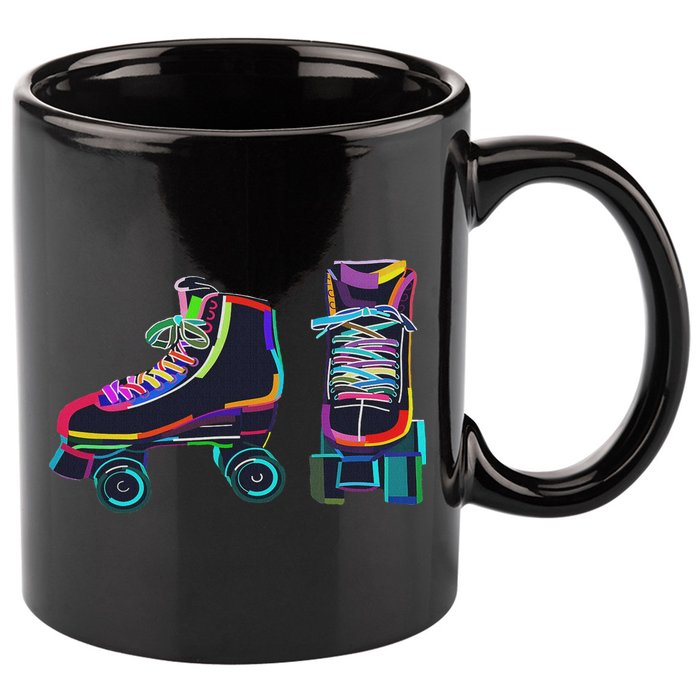 Colourfull Roller Skate Novelty Rollerskate Skating 11oz C Handle Ceramic Mug