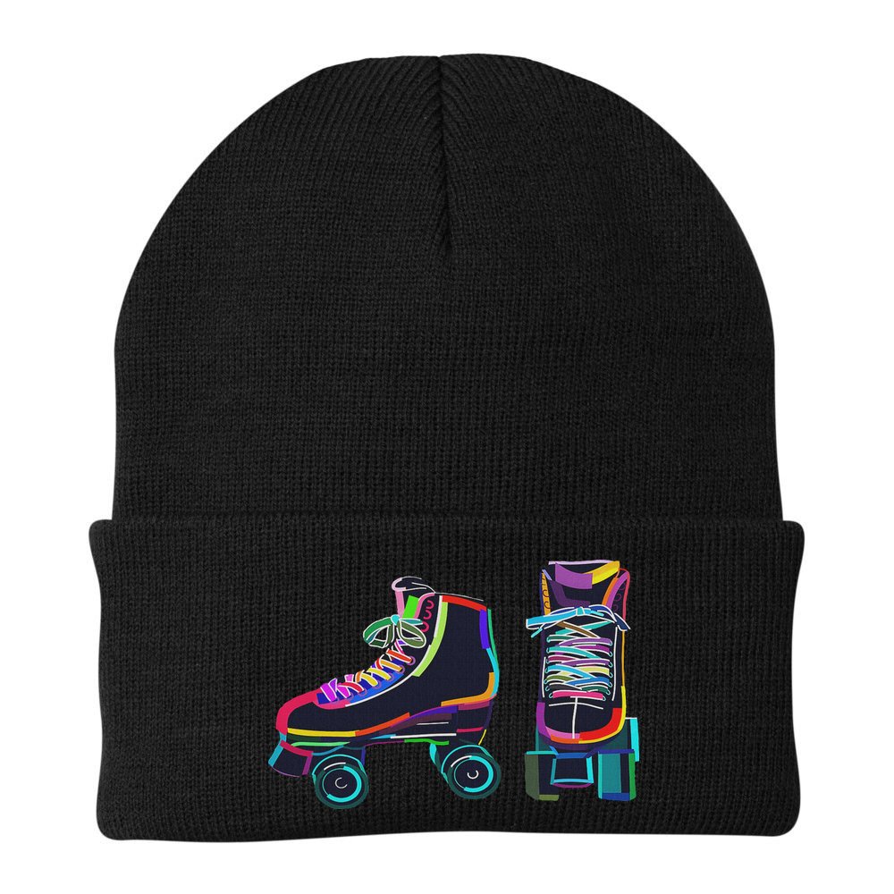 Colourfull Roller Skate Novelty Rollerskate Skating Beanie