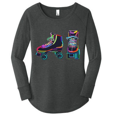 Colourfull Roller Skate Novelty Rollerskate Skating Women's Perfect Tri Tunic Long Sleeve Shirt