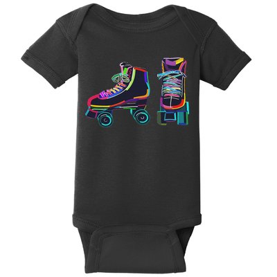 Colourfull Roller Skate Novelty Rollerskate Skating Baby Bodysuit