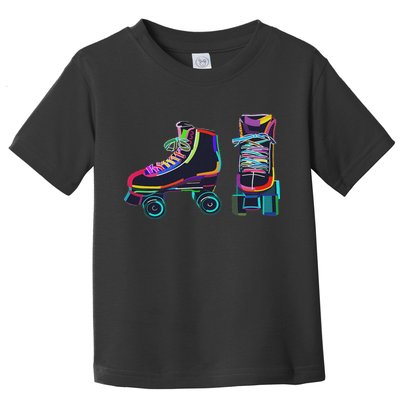 Colourfull Roller Skate Novelty Rollerskate Skating Toddler T-Shirt